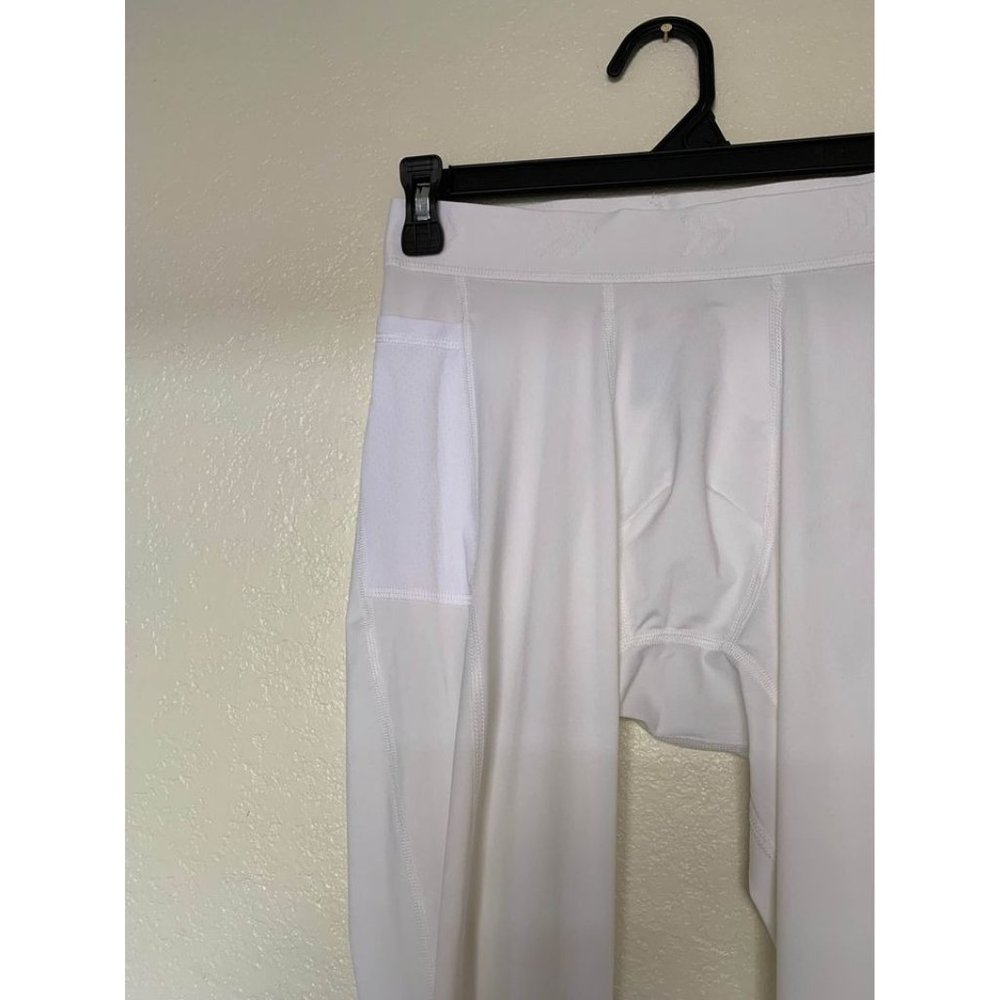 Men's Medium White Thermal Bottoms Tights - Picture 5 of 10